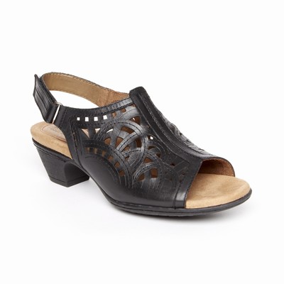 Rockport Cobb Hill Abbott High Vamp Sling Sandalen Damen Schwarz DNE-507812